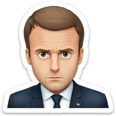 The real Emanuel Macron is in a panic sticker