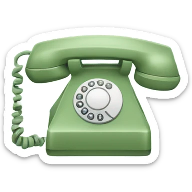 Sage green telephone  sticker