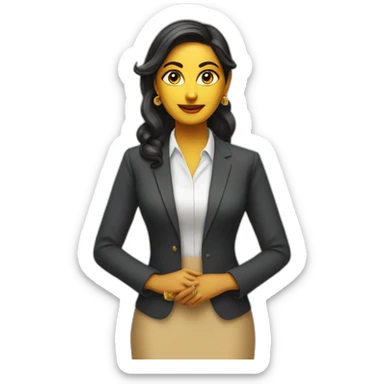 Lakshmi+business woman+ no spectacles+indian sticker