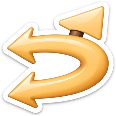 Cream right arrow sticker