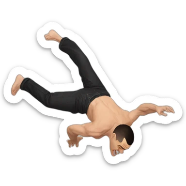 Steve-O doing a backflip over a baby sticker