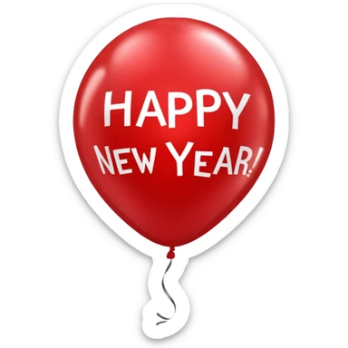 ballon de fete bonne année sticker