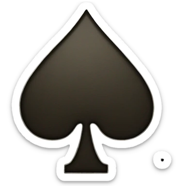 Ace of spades card sticker