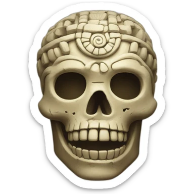 mayan skull sticker