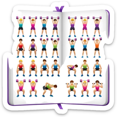 fitness book sticker