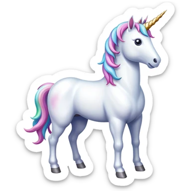 very interested unicorn sticker