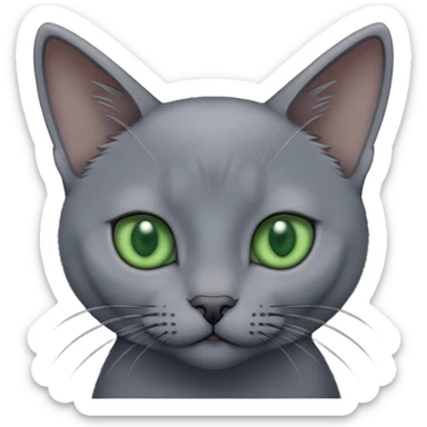 Russian blue cat sticker