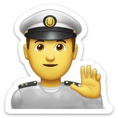 Saluting man sticker