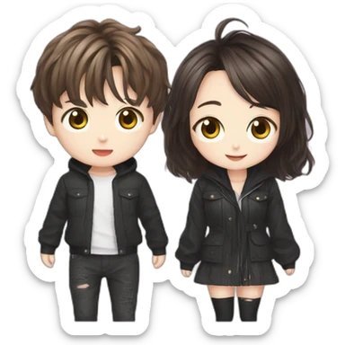 Jungkook and Na hee sticker