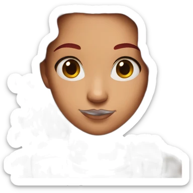 girl with dark red hair and shoulder tattoo sticker