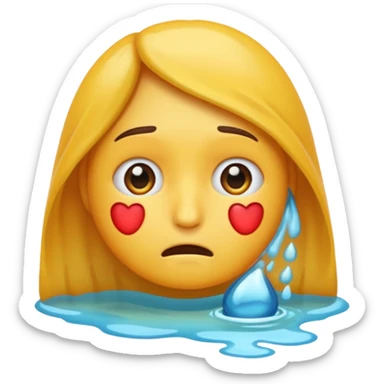 Crea un emoji de una person fea llorando sticker