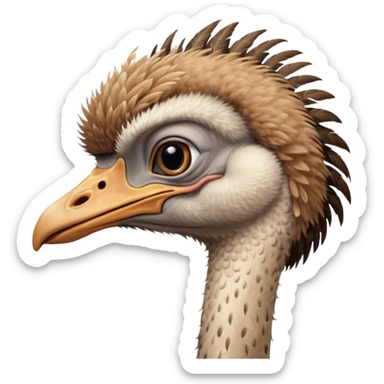 Cara de avestruz de perfil sticker