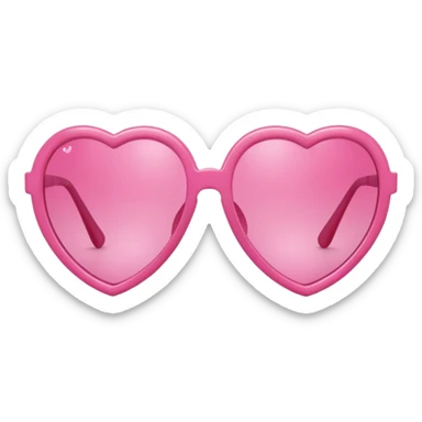 pink sunglasses heart-shaped frames sticker