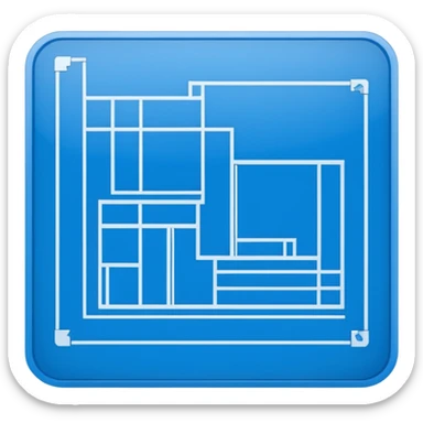 blue construction drawing sticker