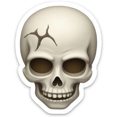 skull emoji turned to the side speaking  sticker