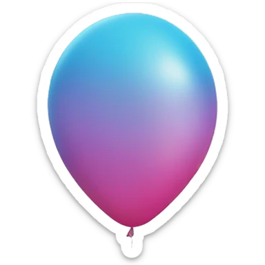 floating balloon in the shape of 13 sticker