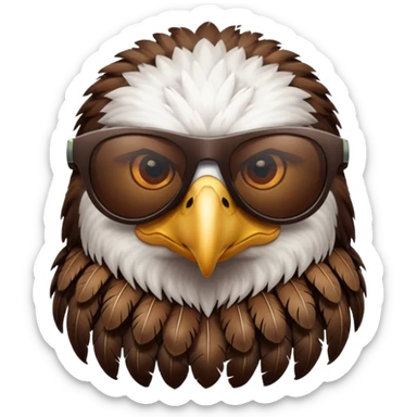 Eagle with sunglasses  sticker