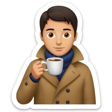 hot coffee guy sticker