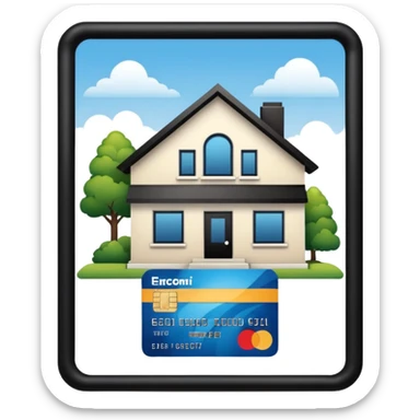 casa con tarjeta de credito sticker