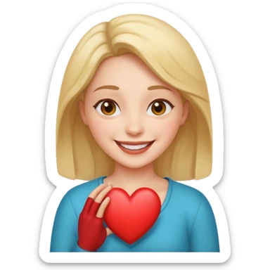 Hello kiti avk un coeur sticker