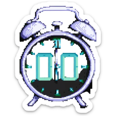 alarm clock with discount percentage sticker