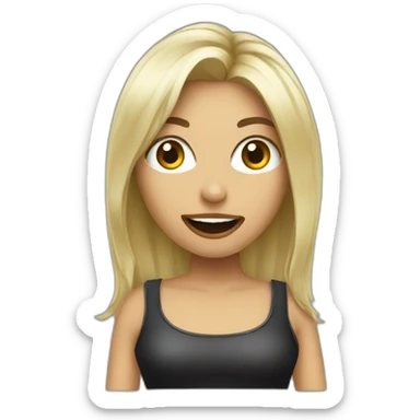 femal metal singer sticker