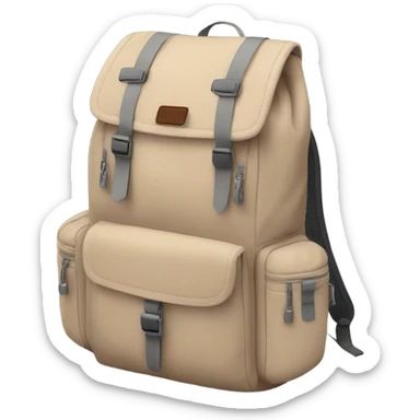 Beige backpack sticker