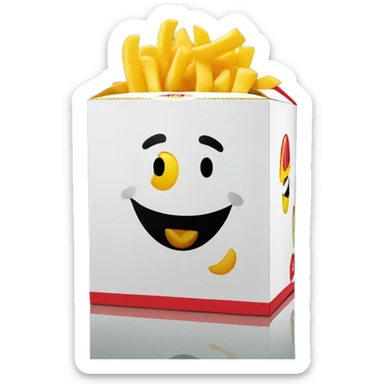 Happy meal box with a argentina logo sticker