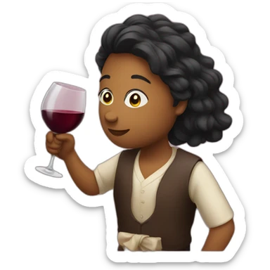 wine drinking wine sticker