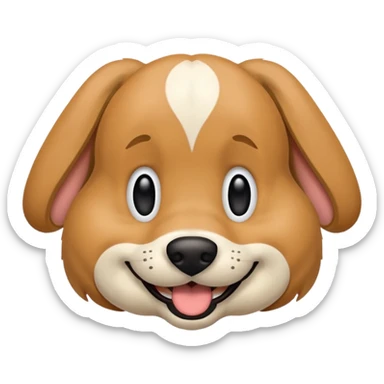 dog having a goofy grin sticker