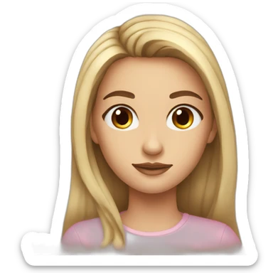 Girl-long hair-beautiful-eye-eyebrow sticker