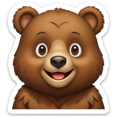 Bear smiling sticker