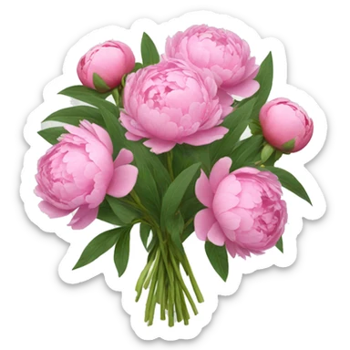 a bouquet of peonies   sticker