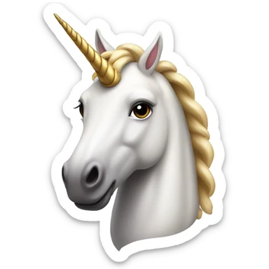 Realistic unicorn sticker