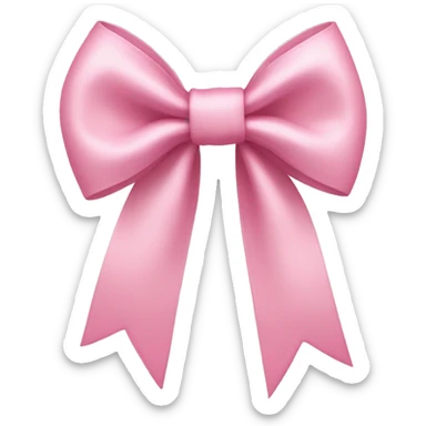light pink bow on light pink bow sticker