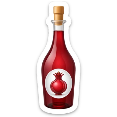Pomegranate Syrup in a wine bottle sticker