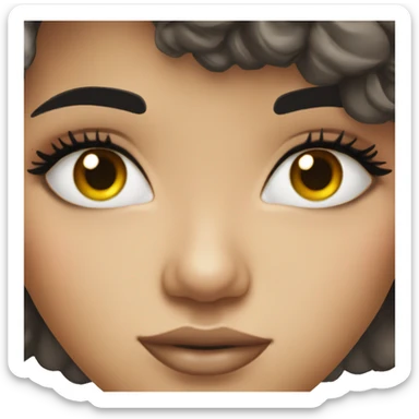 Lashes eye girl face kim sticker