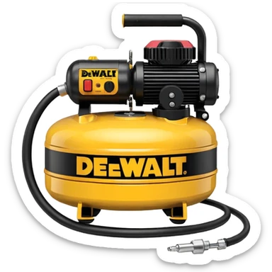 dewalt electric pancake air compressor tool, red color sticker