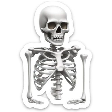 Skeleton with awesome chrome sticker