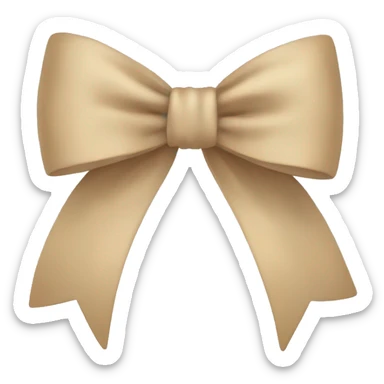 Beige bow sticker