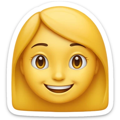 emoji smiling with joy, but only the side profile sticker