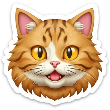 cat attack 123 sticker