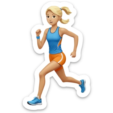 give me a tall, blonde female runner sticker