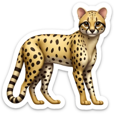 Genet-Ocelot-Cheetah-hybrid, full body sticker