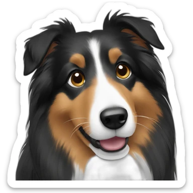 black sheltie sticker