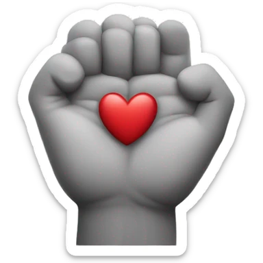A heart with hands sticker