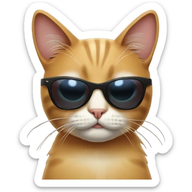 Cat with sunglasses sticker