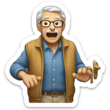 old-man-yells-at-doors sticker