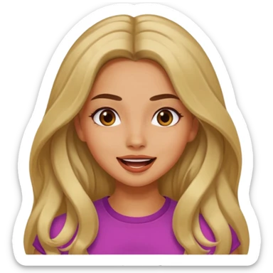 pretty long hair girl middle parted, amazed, good clothes, tanned, baddie, RELLY PREETY, BADDIE sticker