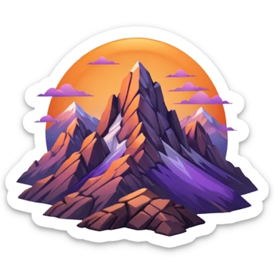 mountain sunrise sticker